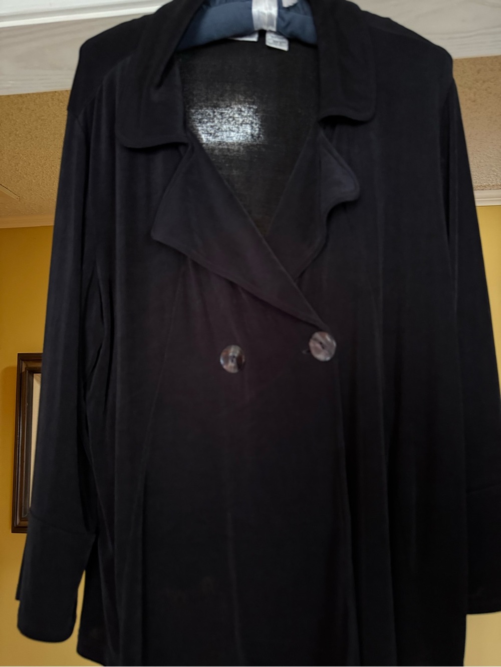 Chico's Black Double-Breasted Blazer Jacket